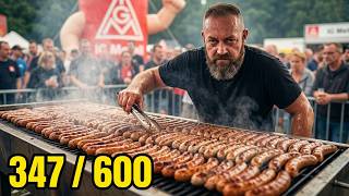 Wahnsinn am Grill! 600 BRATWURST in 2,5 Stunden!