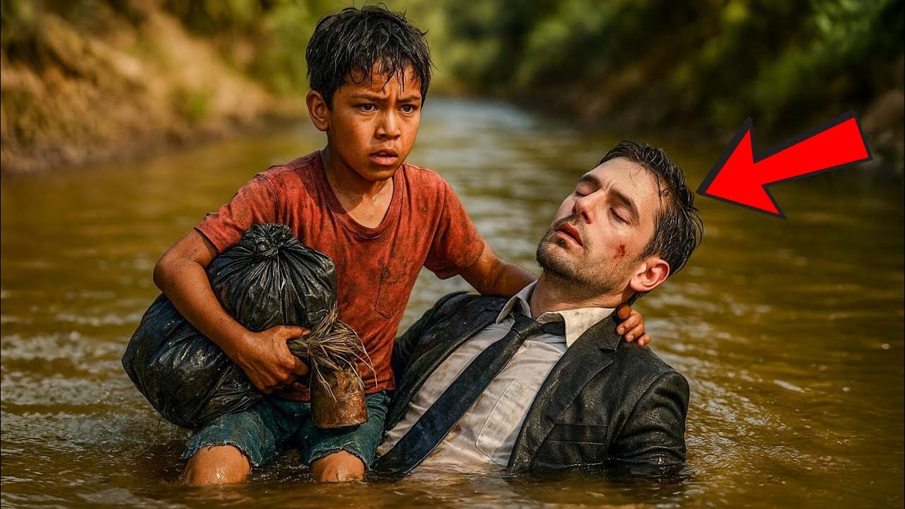 JOGARAM O MILIONÁRIO NO RIACHO PARA ROUBAR SUA FORTUNA, MAS QUANDO UM GAROTO POBRE O ENCONTROU...