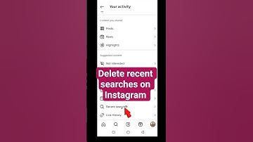 Clear recent search history on Instagram| delete recent search