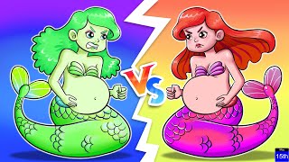 Pregnant Mermaid vs Pregnant Zombie Song - Wheels on the Bus + More Kids Songs & Nursery Rhymes