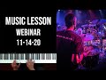 Lessons with Carlos (Webinar 11-14-20), merengue piano, salsa piano, chromatic scales, ear training