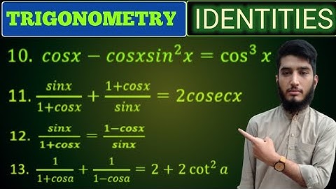 Prove the identities | Trigonometry | class 10th | mathematics | exercise # 7.5