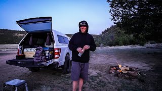 Solo Truck Camping & Hiking in New Mexico  Campfire Chili Dogs & Petroglyphs