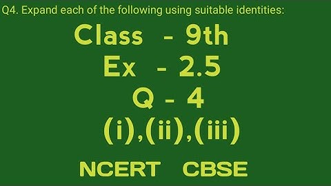 Class 9 Maths | Chapter 2 | Exercise 2.5  Q4 (i) (ii) (iii) | Polynomials | NCERT CBSE