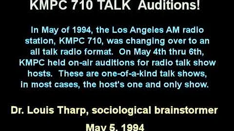 KMPC Radio Talk Host Auditions (1994)  Dr. Louis T...