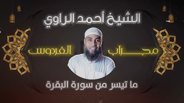 محراب الفردوس | الشيخ أحمد الراوي | ما تيسر من سورة البقرة ☪️🕊️
