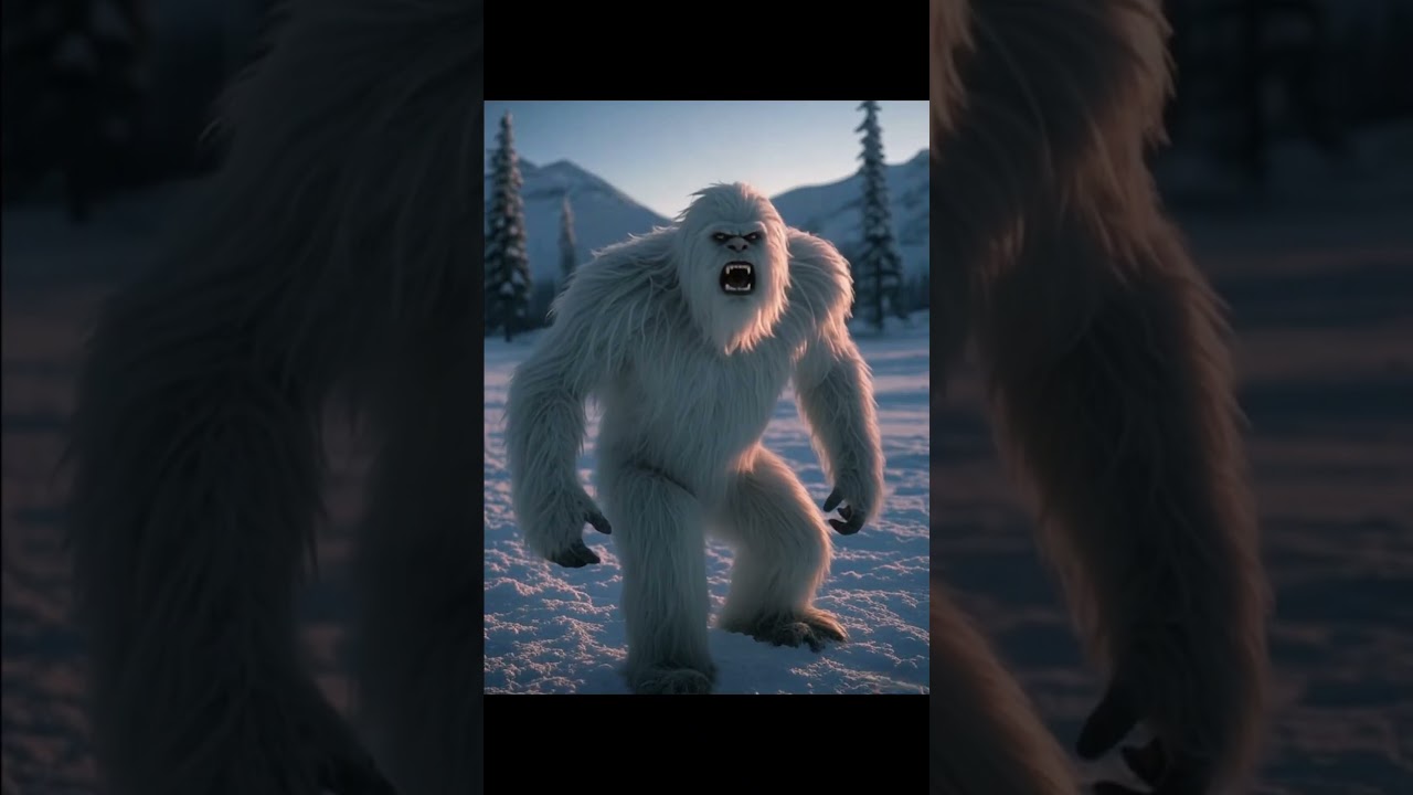 Scary Yeti Spotted on Frozen Ice! 