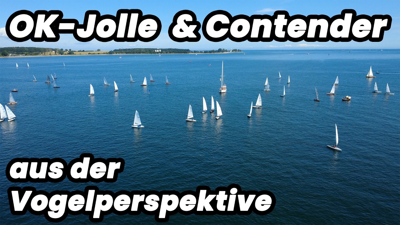 ⁣Kieler Woche 2026 OK Dinghy & Contender warten auf den nächsten Start  Einzigartige Vogelperspektive