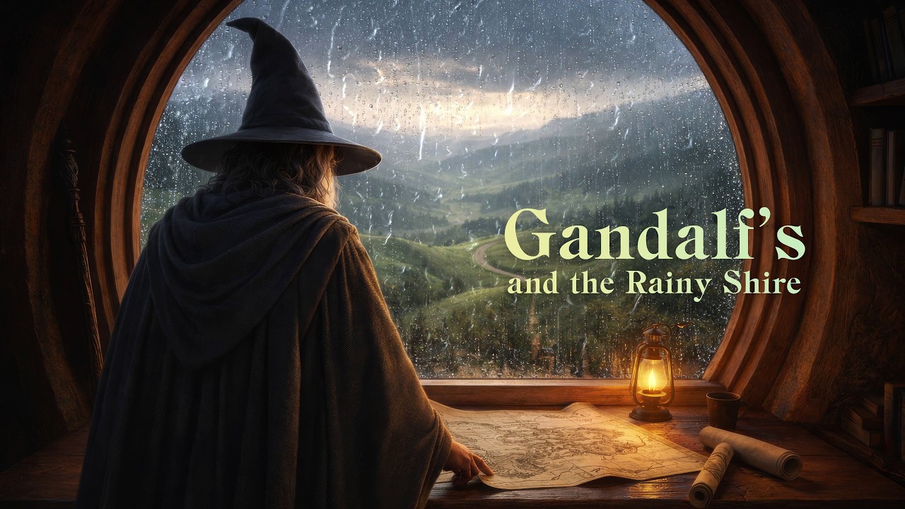 Medieval Music for Focus & Study (Lute, Harp, Flutes) | Gandalf in the Rain