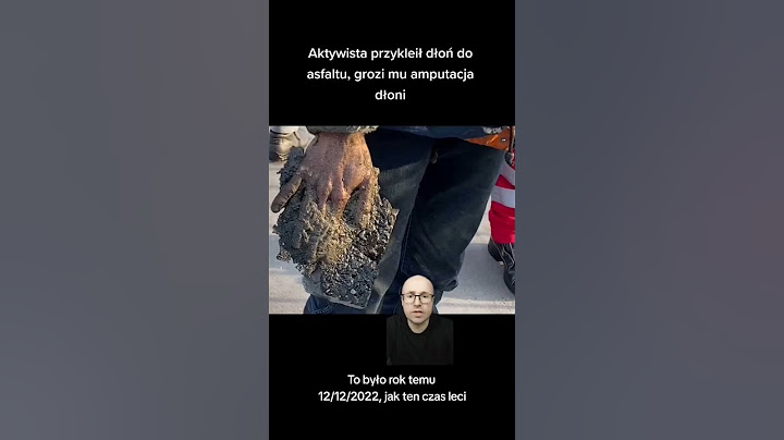 Aktywista w ramach protestu przykleił dłoń do asfaltu