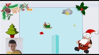 YT's Scratch tutorial-9: Christmas themed game:Flying Santa Game (Santa version of Flappy Bird Game) screenshot 4