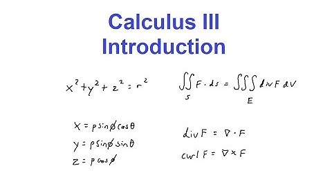 Calculus III Introduction