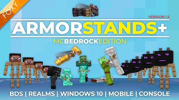CUSTOM ARMOR STANDS 1.2 for MCPE 1.16.2+ | Add-on | Bedrock Edition Tutorial