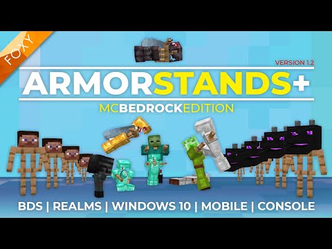 Thumbnail For CUSTOM ARMOR STANDS 1.2 for MCPE 1.16.2+ | Add-on | Bedrock Edition Tutorial