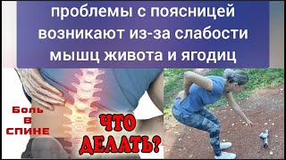 Деградация поясничного апоневроза, мышц ягодиц и живота губит поясницу. Упражнения