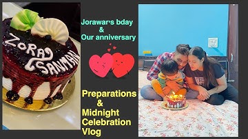 Birthday and anniversary preprations and midnight celebration vlog || Preeti vlogs