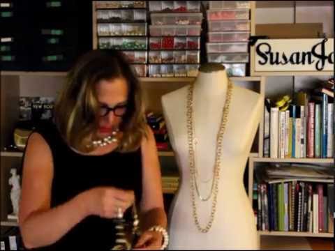 How To Layer Necklaces, And Mix In Brooches To Get The Chanel Look - YouTube