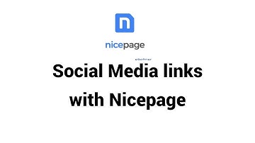 How to add Social Media links to your website using nicepage