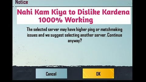 1000% fix problem The selected server may have higher ping or matchmaking issues