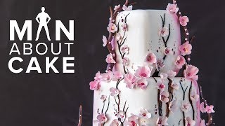 #FanAboutCake: Piped CHERRY BLOSSOM Cake | Man About Cake with Joshua John Russell
