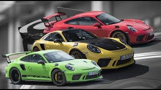 New Porsche 911 GT3 RS red, yellow, green photoset