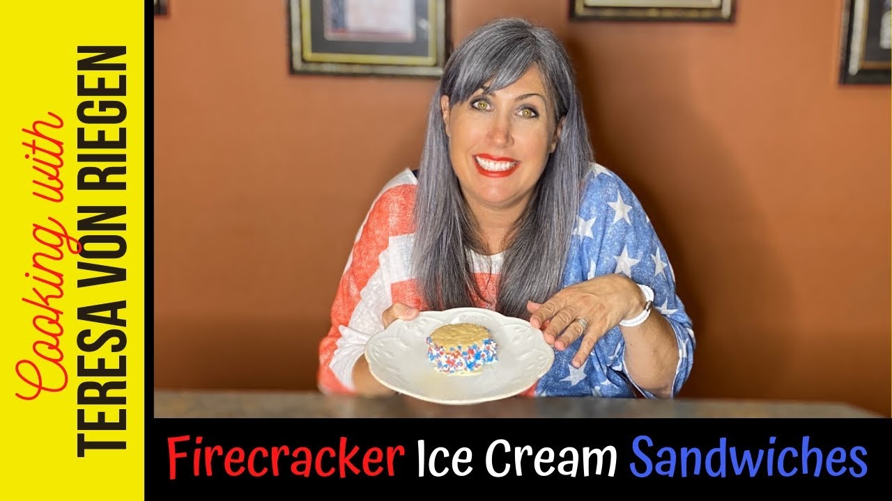 4TH OF JULY FIRECRACKER ICE CREAM SANDWICHES Cookie Ice Cream