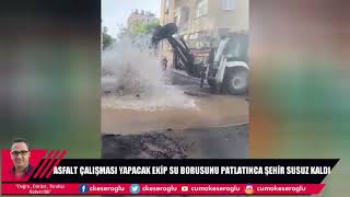 SU BORUSU PATLADI ŞEHİR SUSUZ KALDI