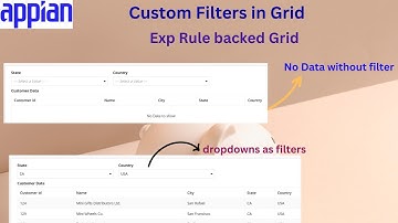 Custom Grid Filters using dropdown | Grid using expression rule | Appian Tutorial