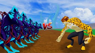 5 Kitsunes vs The King of Spam (Leopard) in Blox Fruits Update 21