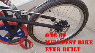 A prototype: Opposite wheel transmission bicycle