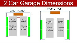 Ideal 2 Car Garage Dimensions 