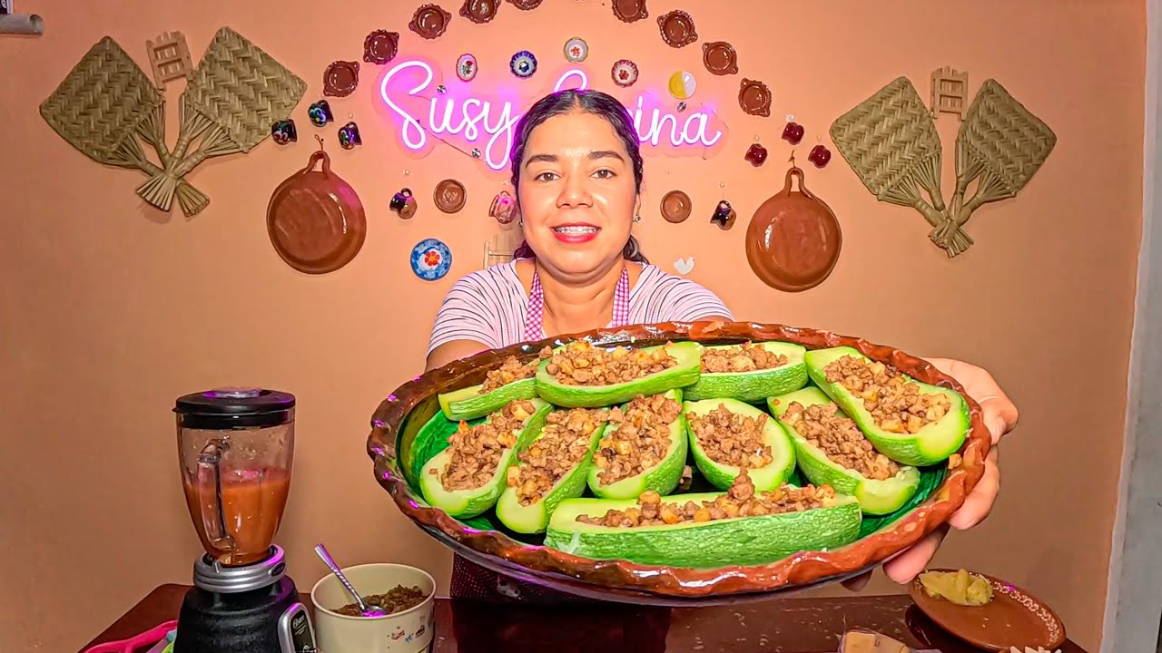 Calabacitas Rellenas de Carne gratinadas con Queso | Susy cocina