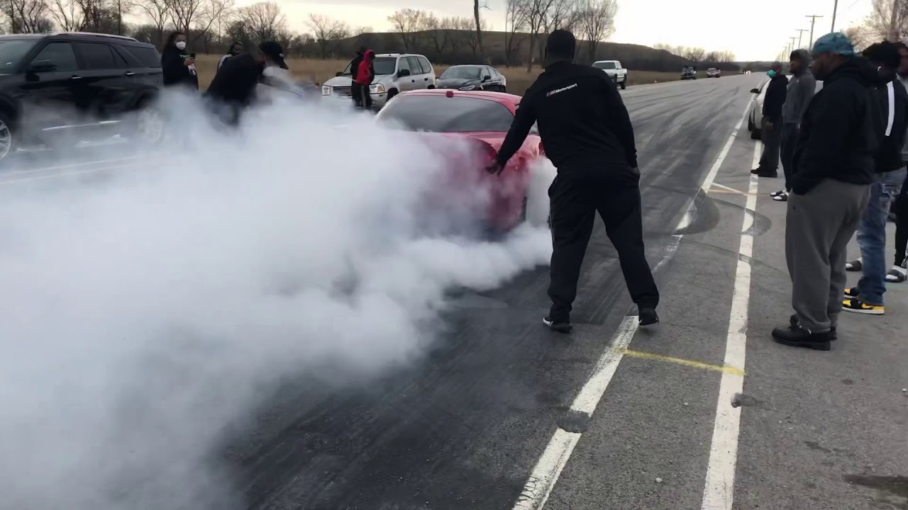 KoolieBKoolin Trackhawk Vs NITROUS CORVETTE HEAD UP $2000 GRUDGE RACE