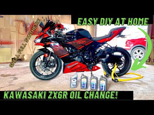 Kawasaki Ninja ZX636C Tutorial #018 Öl wechsel Ölfilter Tauschen SAE 10W40  Motoröl 