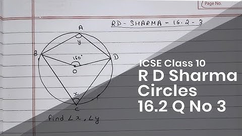 ICSE Class 10 Maths  R D Sharma Circles 16.2 Question No 3