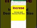 Increase or Decrease Text Size Easily (সহজে টেক্সট সাইজ বাড়ানো ও কমানো) #excel#font #exceltips