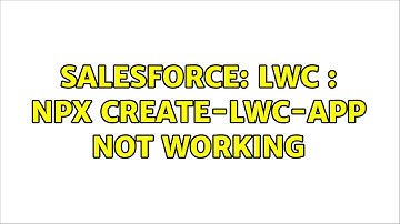 Salesforce: lwc : npx create-lwc-app not working