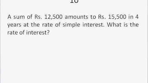 Simple Interest Part 3