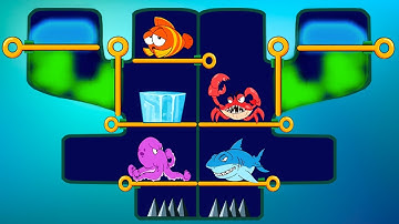 Fish Rescue Pull The Pin Mobile Game | Android New Gameplay Walkthrough Level 130-142