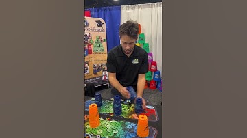 Blink and you’ll miss it! ⚡ Watch this lightning-fast cup stacking in action—how fast can you go? ⏱
