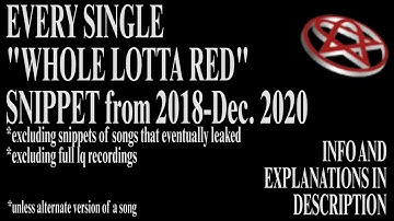 EVERY SINGLE WLR SNIPPET from MAY 2018-WEEK OF RELEASE! Playboi Carti Whole Lotta Red Snippet Leak