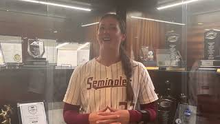 Florida State Softball | FSU pitcher Kat Sandercock talks Louisville win, clinching ACC Championship