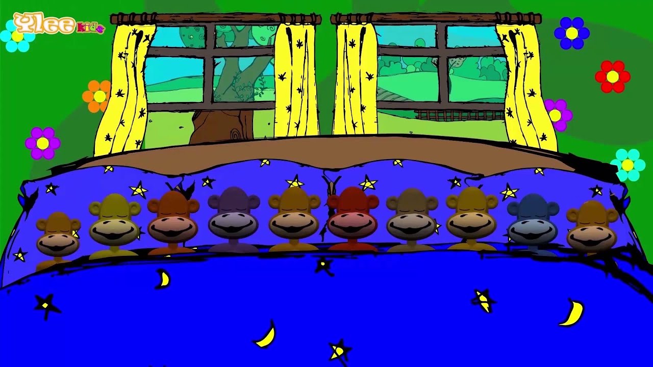 Zehn in einem Bett - Diez en una cama - Spanisch lernen mit Kinderliedern - YleeKids