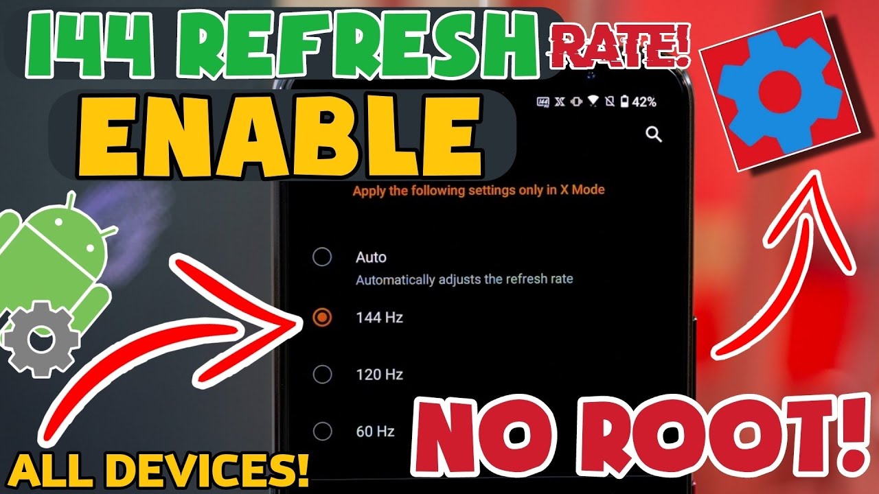 How To ENABLE! 144 Refresh RATE On Any ANDROID DEVICES Tagalog YouTube