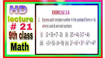 9 class math chapter 2 exercise 2.6 | Question 2 | real and complex