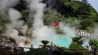 日本九州別府溫泉；超美的海地獄。 