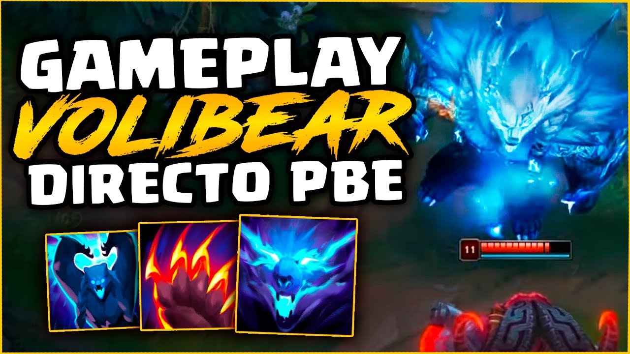 PRIMER GAMEPLAY REWORK VOLIBEAR - PBE DIRECTO - YouTube