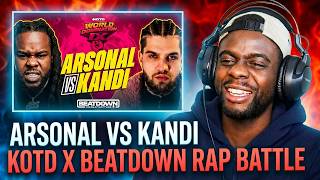 USA vs UK Rap Battle | Arsonal vs Kandi | KOTD x Beatdown | Reaction | @Kayrond