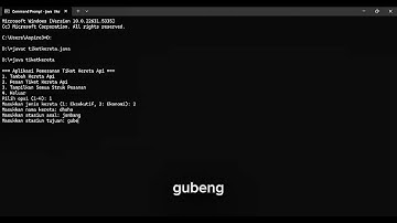 Pemrograman dasar pemesanan tiket kereta