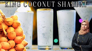 Red Tender Coconut Sharbat | king Coconut Thambili Summer Healthy Drink | Iftar Special